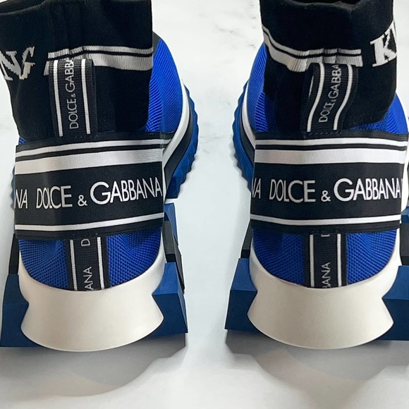 Dolce & Gabbana Hightop Sorrento Sneakers with DG Logo in Blue - Picture 6 of 10